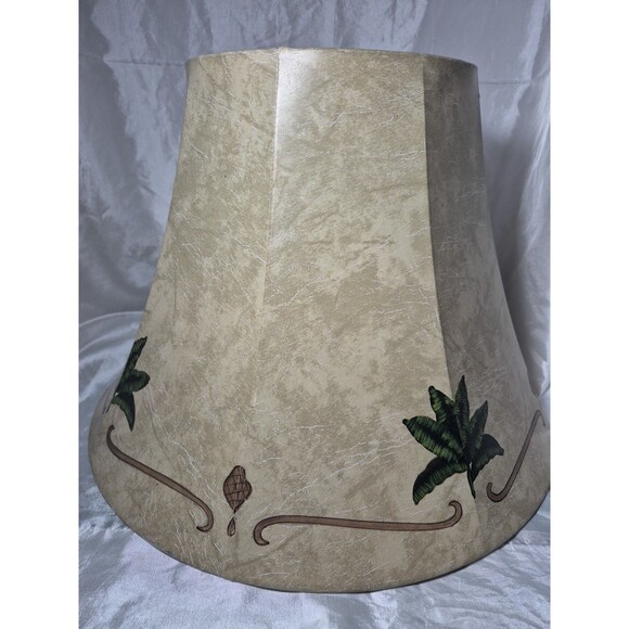 Springcrest Palm Leaf Faux Leather Lamp Shade 9X18x13 - Picture 8 of 16